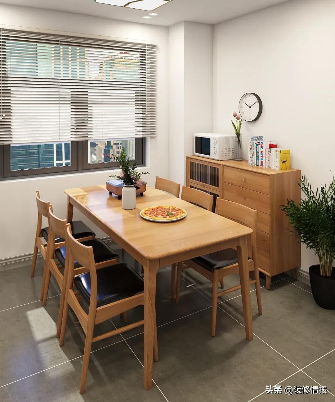 餐厅摆实木餐桌椅，用餐氛围精致情趣，生活过得有仪式！