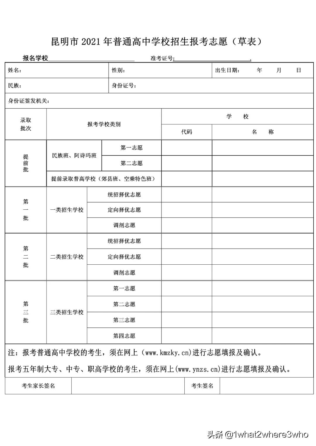 2023年昆明中考志愿填报批次图文,昆明市中考志愿填报规则详解