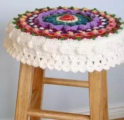 钩针汽车坐垫的编织教程,方形椅子坐垫钩针教程