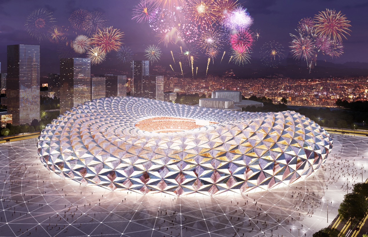 广州恒大足球场世界之最,广州恒大足球场最新图