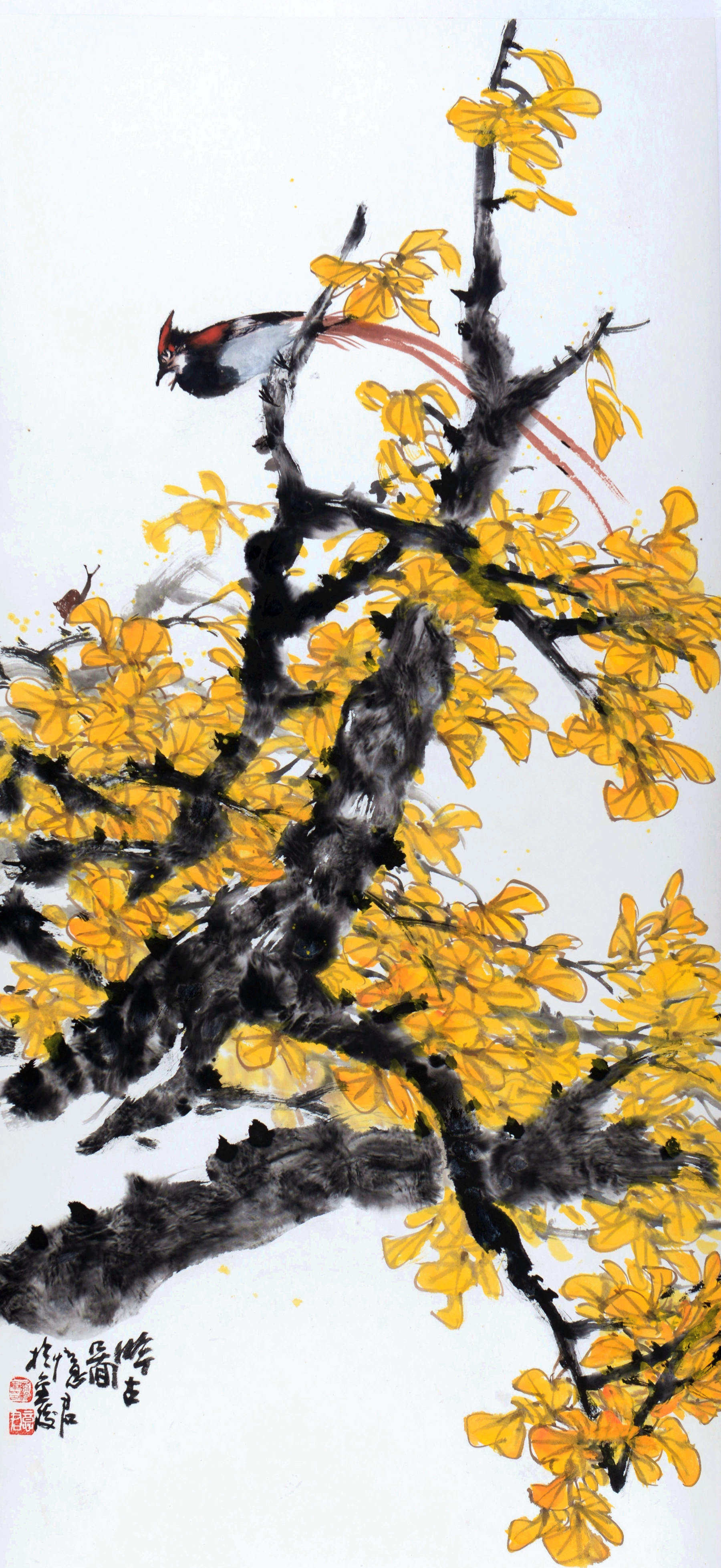 忆君银杏作品欣赏,忆君银杏画