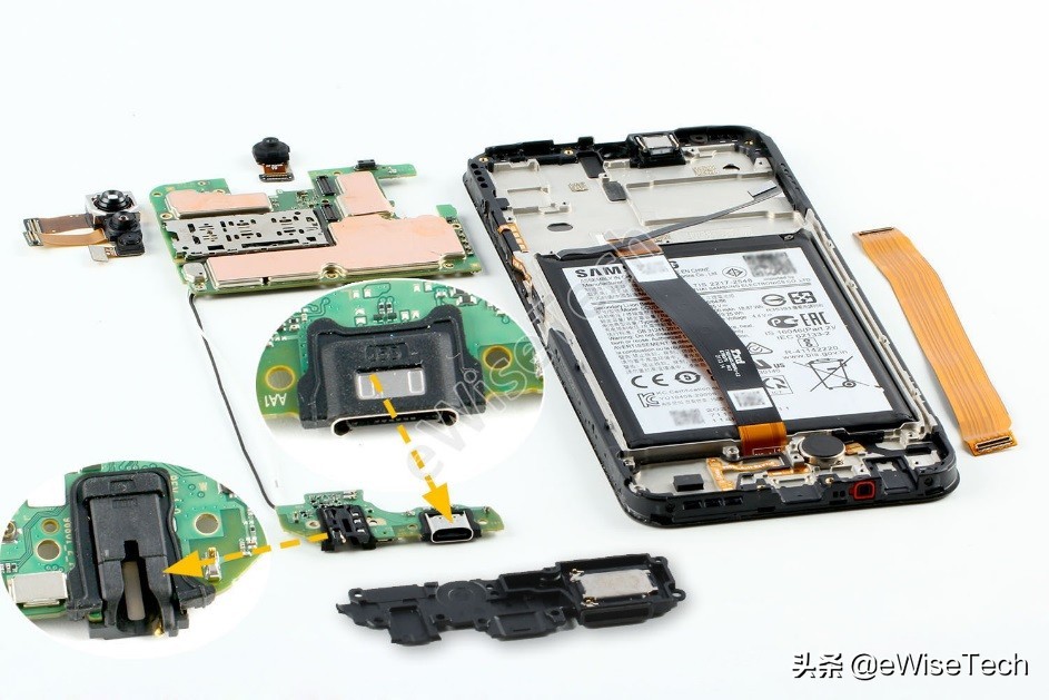 三星galaxys10e拆解,三星拆电池5g手机