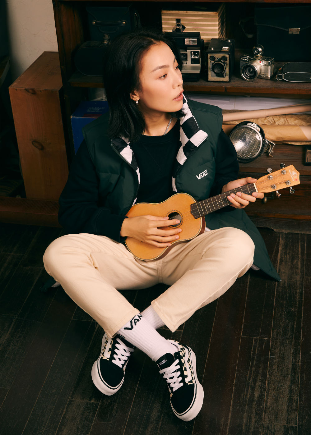 棋盘格女孩,棋盘格元素天生自带酷感