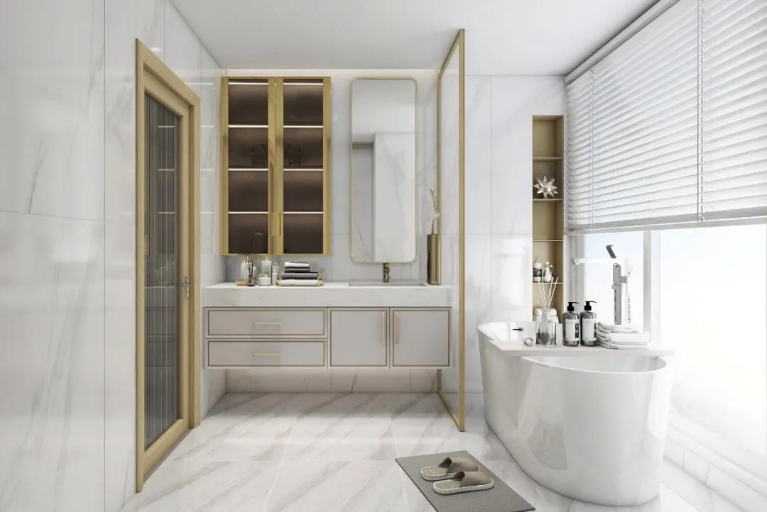 卫浴轻奢风格,意式轻奢的卫浴