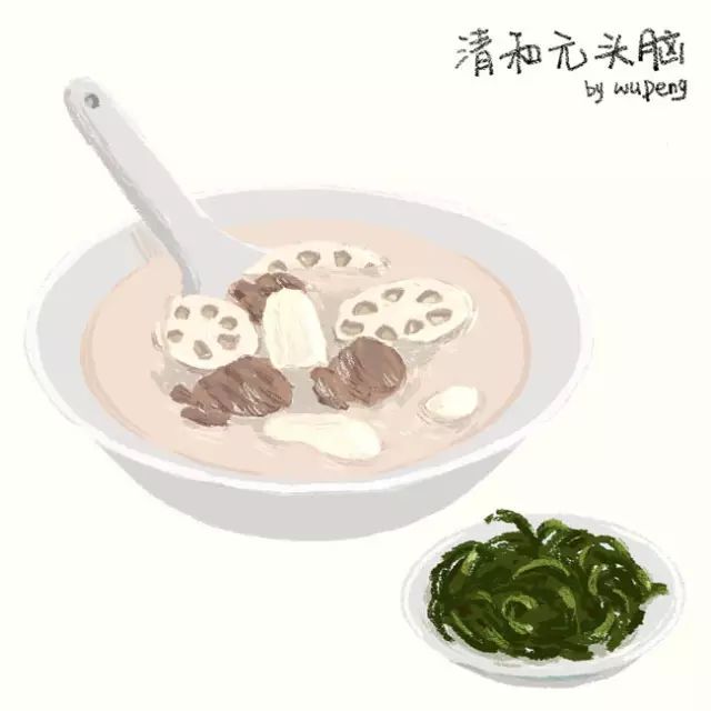 日本插画师的美食插画手绘图片,适合临摹的美食插画