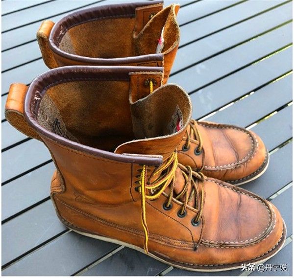 红翼877穿久了的样子,红翼工装靴875和877