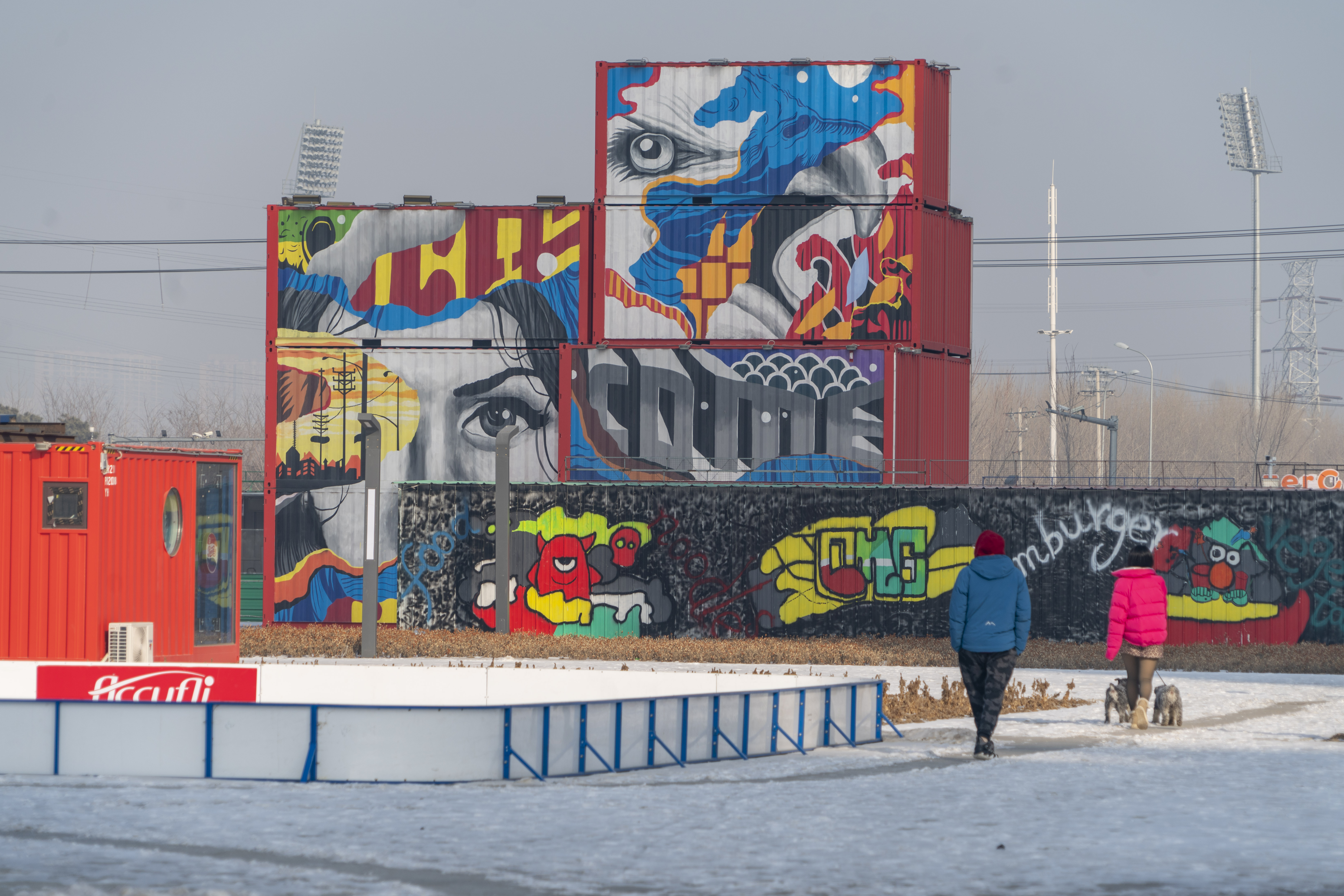 沈阳网红打卡地小火车,沈阳集装箱网红小镇花海