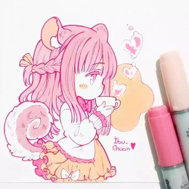 马克笔动漫上色教程q版,动漫手绘马克笔上色教程