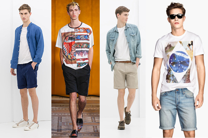 穿短裤阳光帅气男生,夏天男生短裤配什么鞋好看