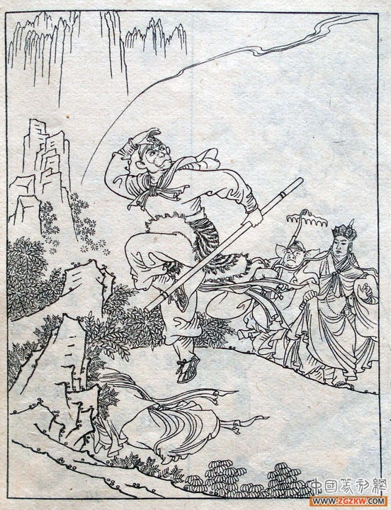 《西游记》之三打白骨精背景图,西游记三打白骨精文字版图文