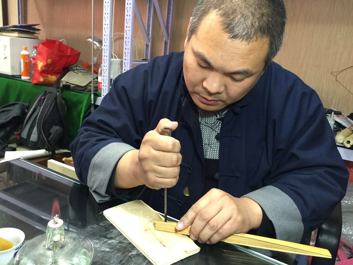 一把古风折扇,天津杨柳青折扇