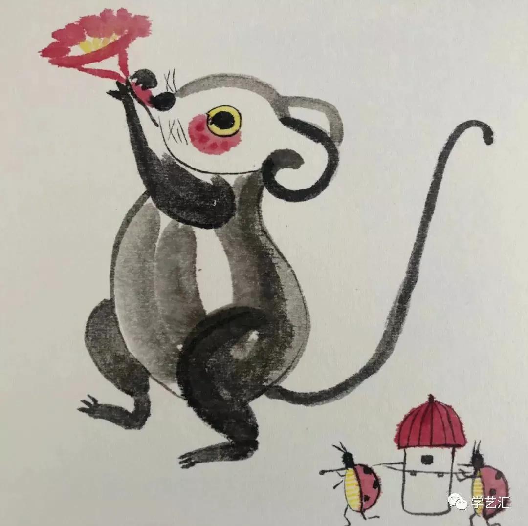 绘画水墨作品大全,水墨画儿童绘画技法新教程