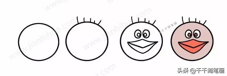 超级可爱的简笔画动物头像,呆萌小动物头像图片简笔画