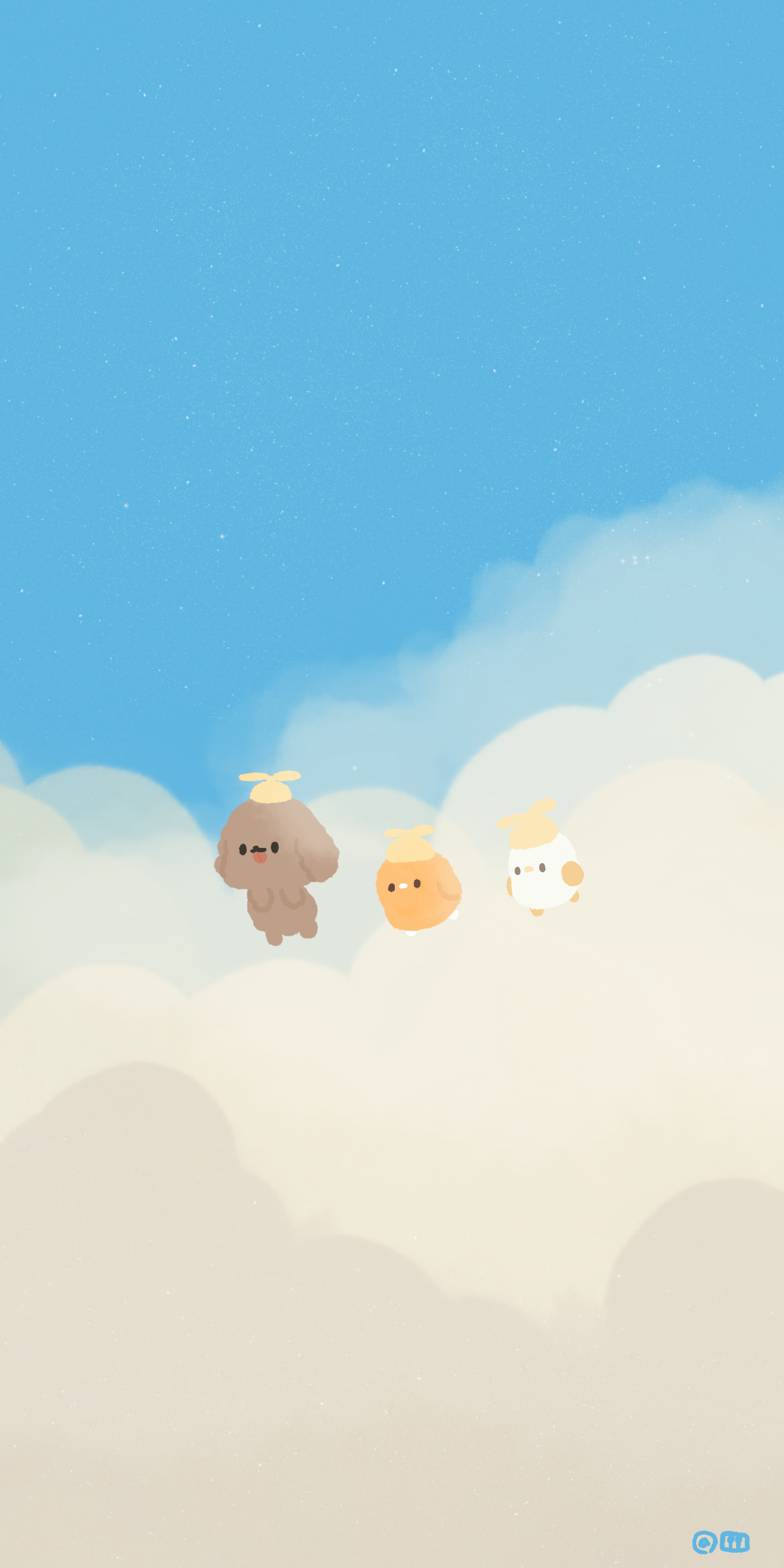 好看的壁纸少女心小熊,粉色小花白色小熊壁纸