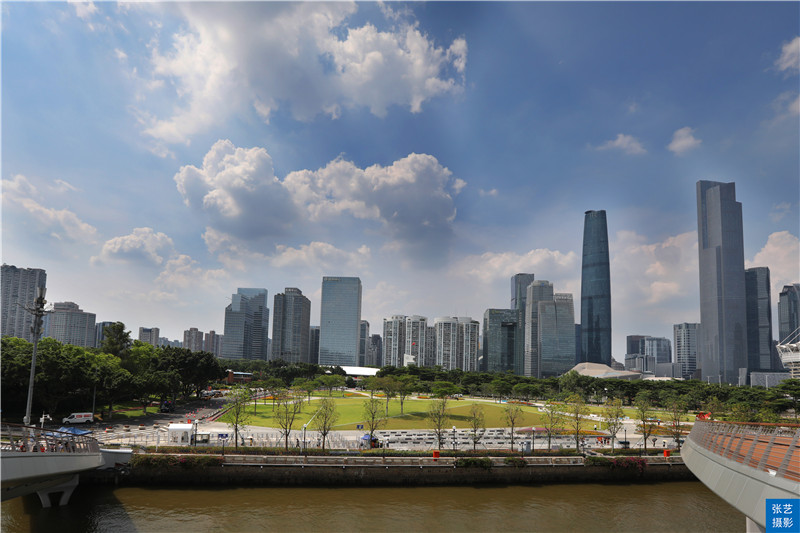 广州人行景观桥最新情况,广州海心沙人行天桥