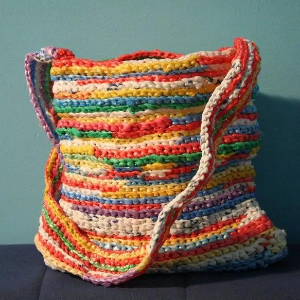 塑料袋手工编织视频,塑料袋编织篮子视频教程