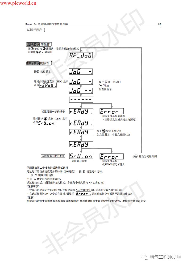 松下a4伺服进入jog模式,松下a4伺服怎么接线