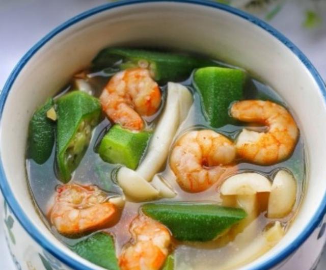 秋葵酿虾仁味型,秋葵炒虾仁做法