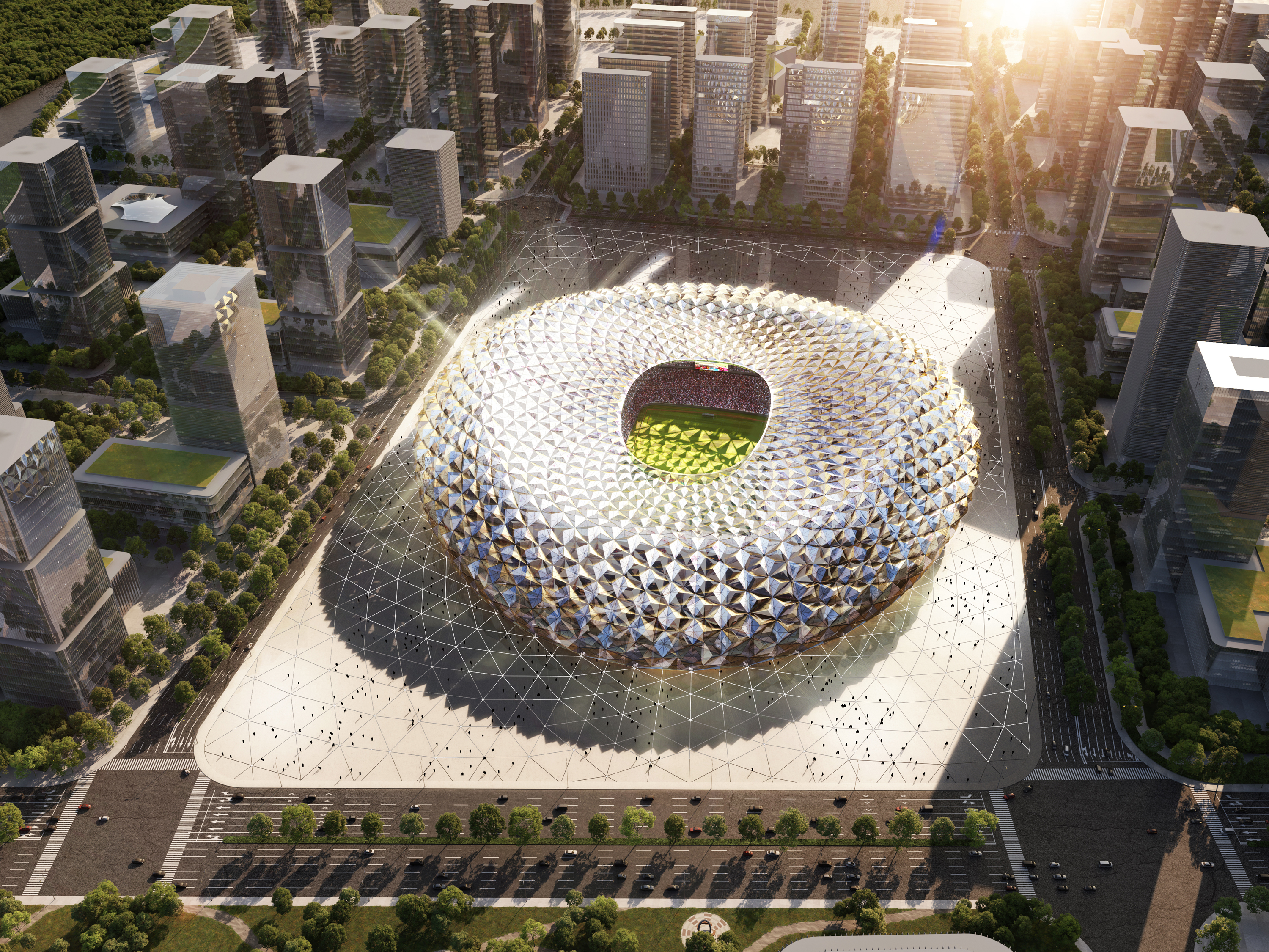 恒大新球场六个设计方案,恒大球场六套设计图