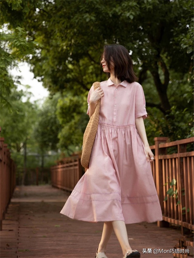 微胖女孩该如何穿？夏日必备一条“A字长裙”，遮肉显高它都擅长