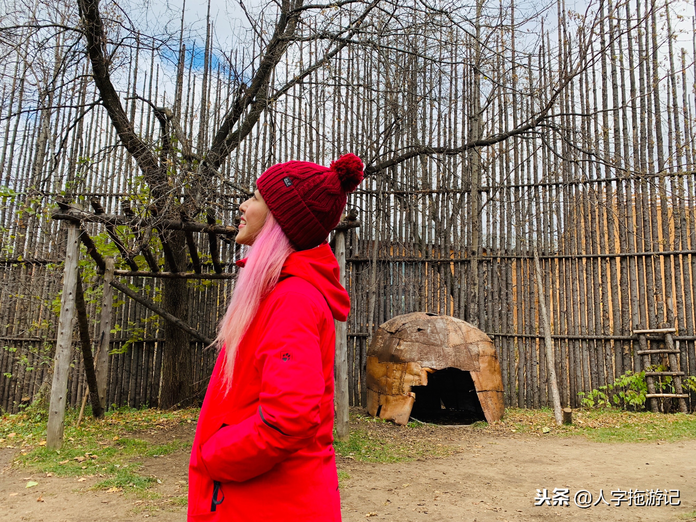 冬日极客，加拿大Wendake穿着狼爪去狼族