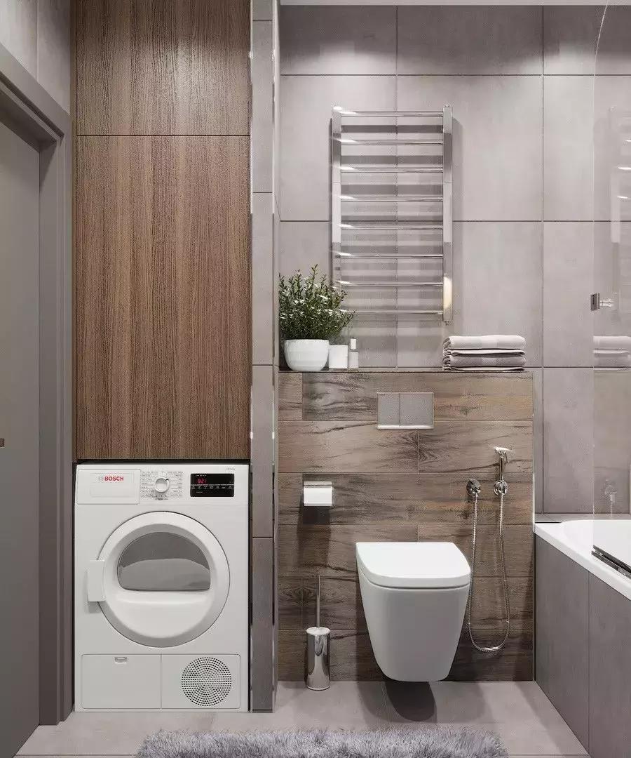 1.5x2.3米卫生间放洗衣机干湿分离,卫生间太小洗衣机怎么放置更合理