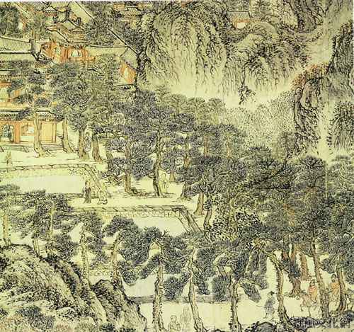用铅笔画五元山水画,五元山水画
