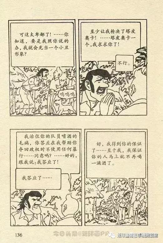 丁丁历险记之丁丁在刚果,丁丁历险记丁丁被石头绊倒