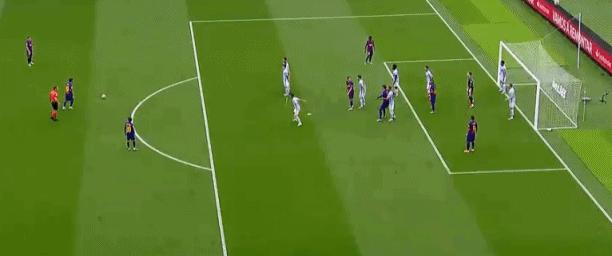 阿斯帕斯任意球,塞尔塔阿斯帕斯对巴萨任意球