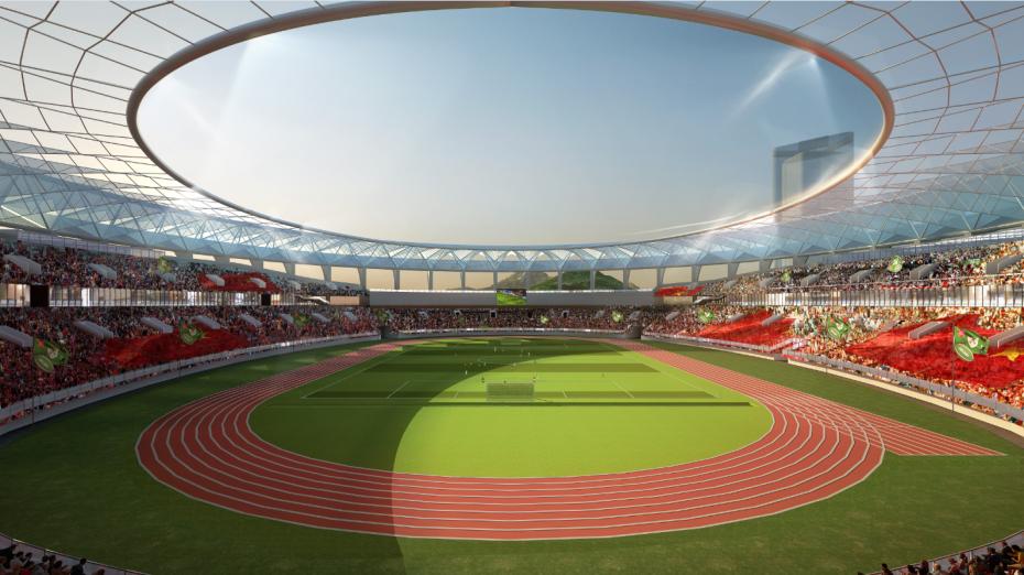 日照奎山体育中心奠基仪式,日照奎山体育中心