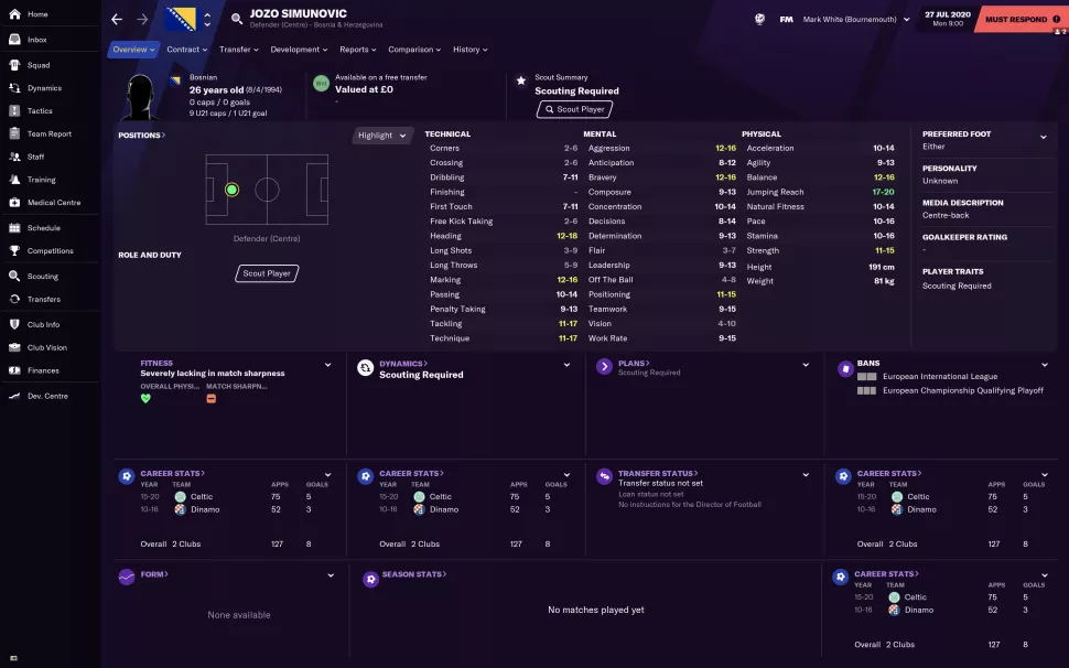 fm2021各位置最好用的球员,fm2021开档必签球员推荐