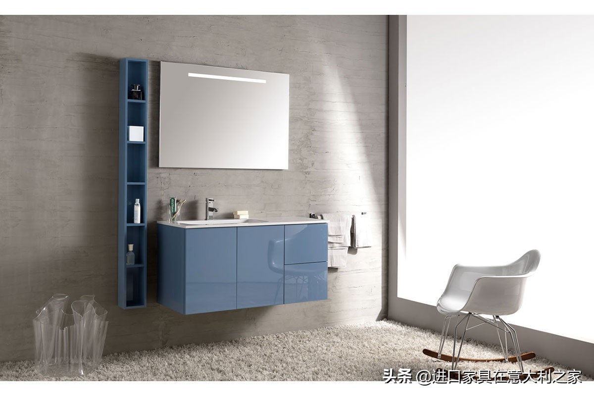 陶瓷一体盆浴室柜北欧三面墙,浴室柜北欧风格选什么颜色好看