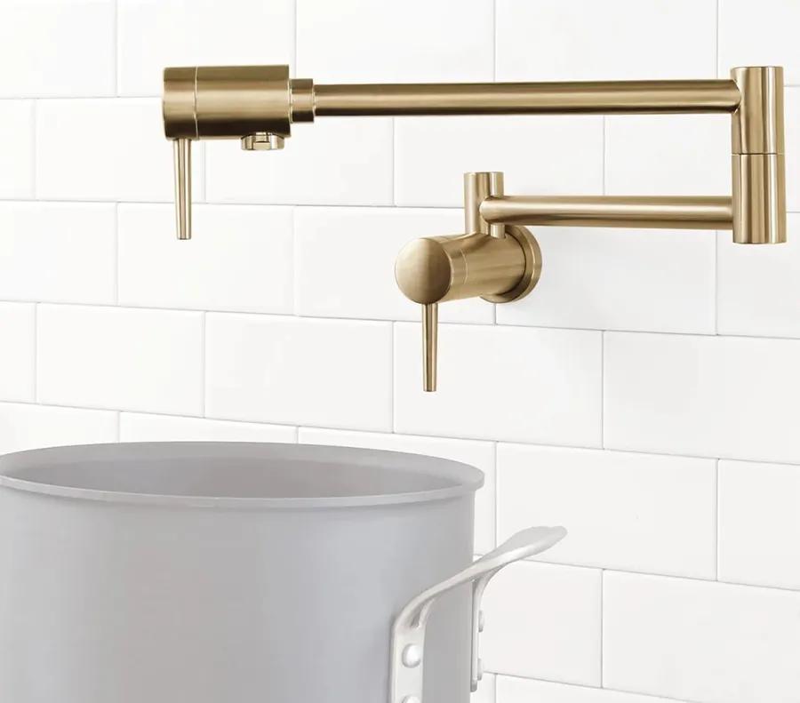 怎么在灶台墙上安装水龙头,灶台上装个抽拉式水龙头