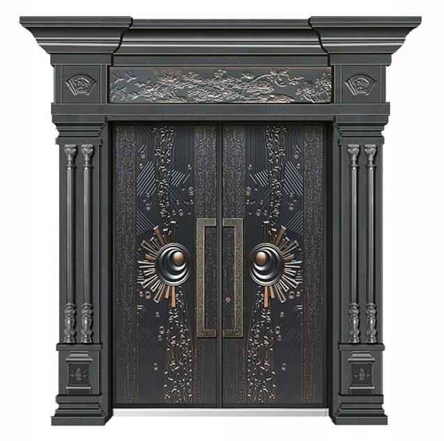 非标别墅大门·防盗门的首选材料：锌铁合金材质做的门真好