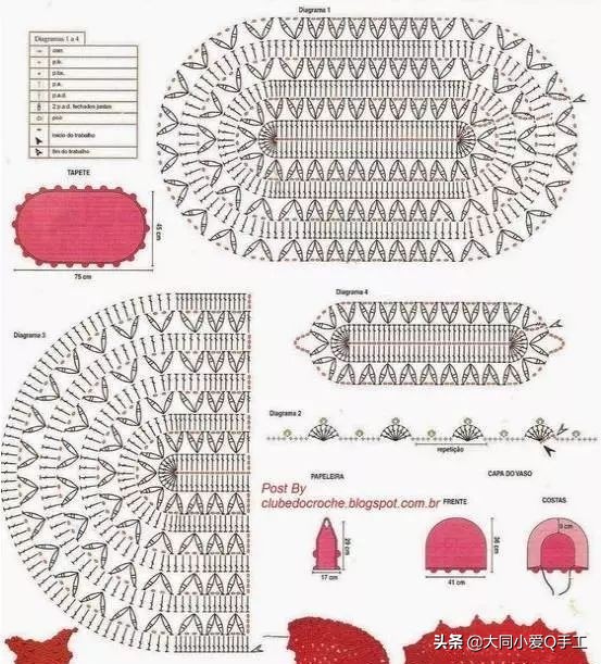 钩针马桶垫图片大全,钩针编织卫生间地垫