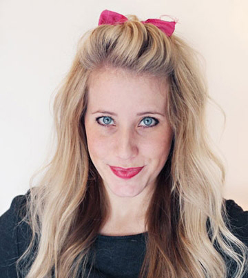 侧边一字发卡怎样戴好看,两边小红色蝴蝶结发卡怎么戴好看