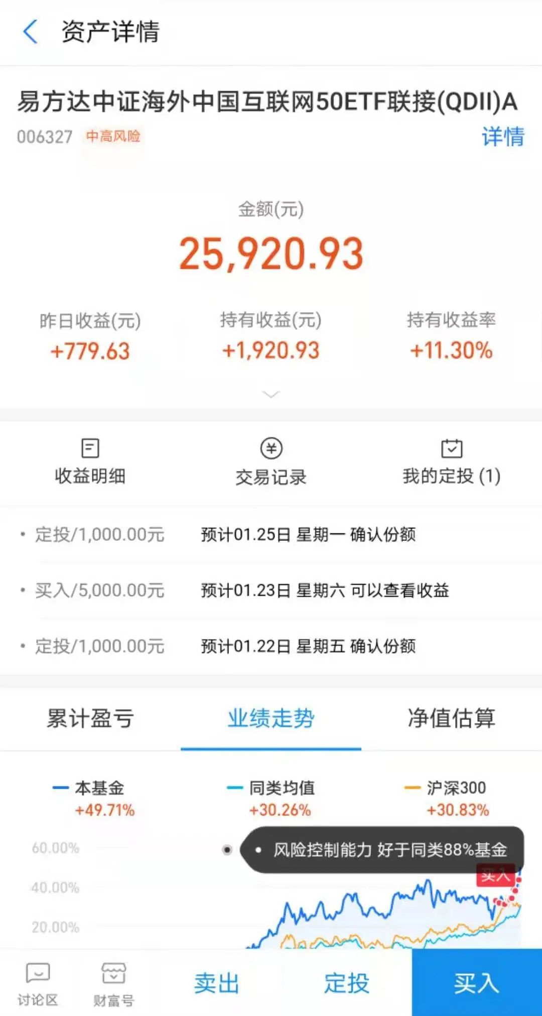 基金组合收益,平安安心投组合收益