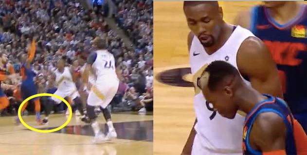 又见垫脚？18卡被吹一级恶犯！但他立刻找对手道歉！这态度没毛病