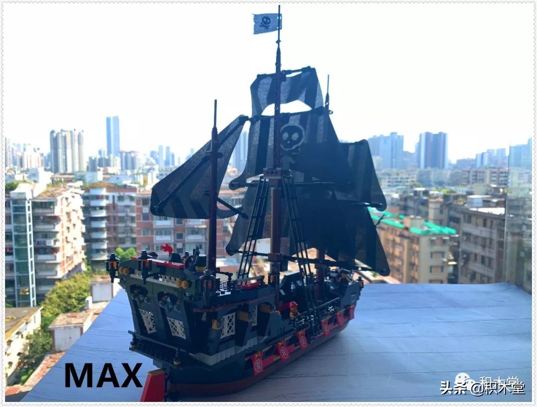「虚测评」哲高积木QL1801海盗船之骷髅冒险号