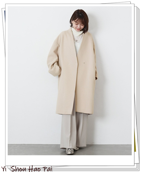 适合40岁女人的百搭大衣,白羊绒大衣穿搭40岁女士气质穿搭