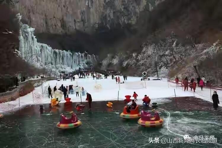 山西通天峡景区冬季旅游,这不是冰岛是山西通天峡
