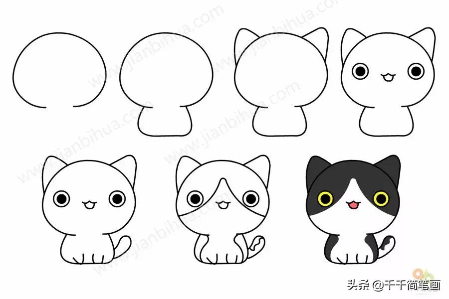 幼儿园动物的水墨画入门,儿童动物画入门简易范画