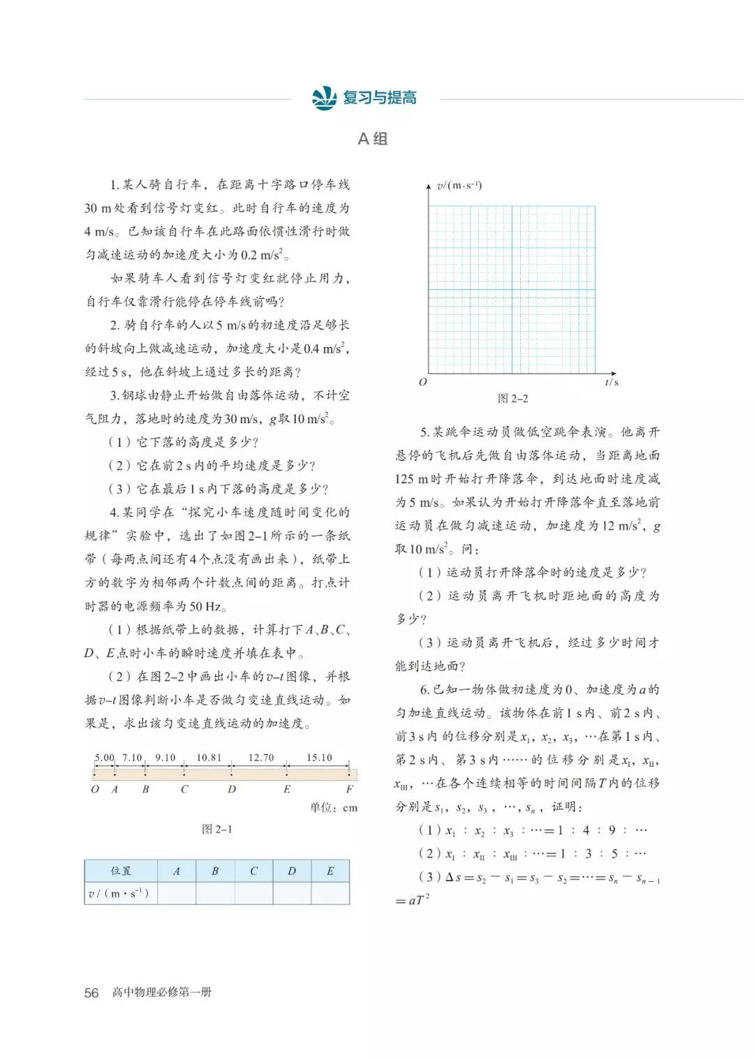 2020新教材高中物理必修一,高中物理必修三新老教材对比