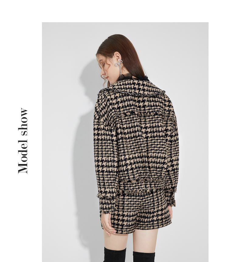 小香风羽绒外套女款中长款莱茵,女款小香风外套冬修身莱茵