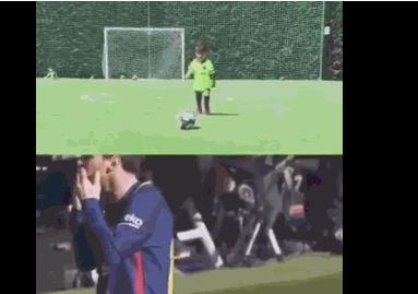 梅西接班人不愁了！二儿子复刻经典一幕萌版长途奔袭+世界波