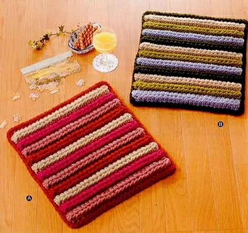 莲花坐垫花样图解布艺,钩针沙发坐垫花样大全图解