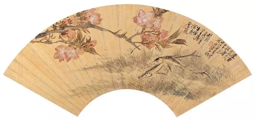 布局精妙的写意花鸟画,中国花鸟画有一种典型的构图方法