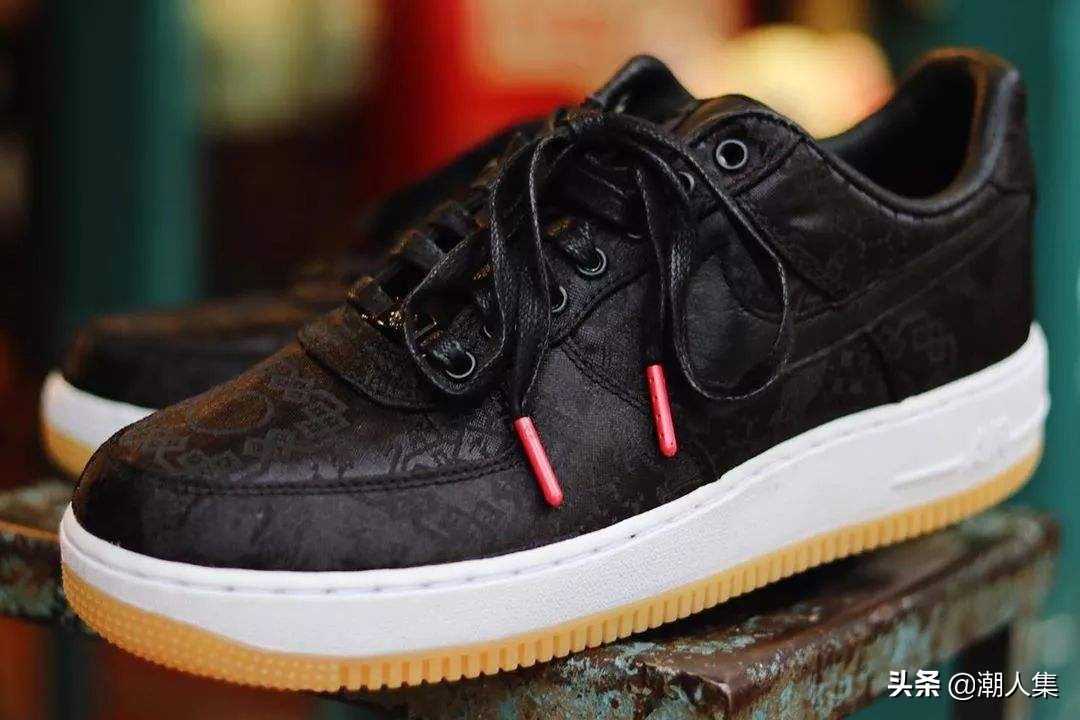 陈冠希丝绸鞋子aj1,af1陈冠希联名蓝丝绸