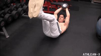 哑铃经典8个动作练腹部新手,哑铃虐腹