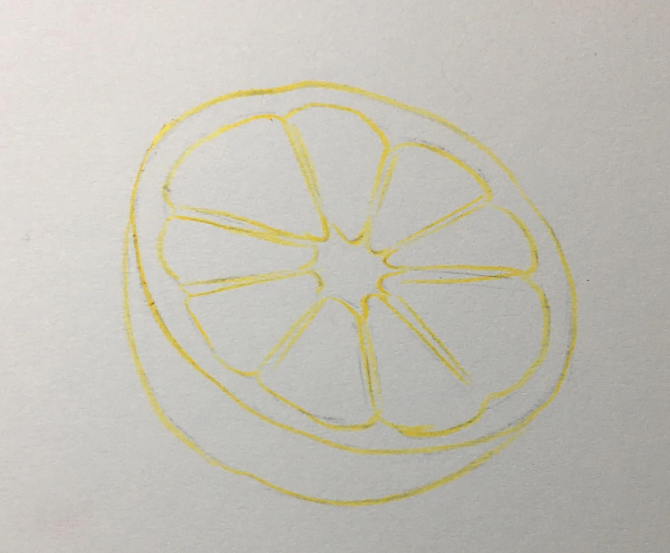 画橙子彩铅,用彩铅画橙子